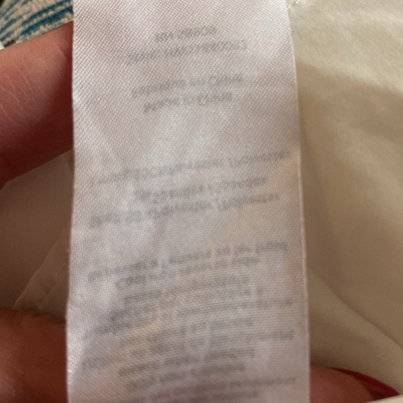 EUC H by Halston white yellow black blue leaf print wrap hi/low maxi dress - Picture 10 of 10